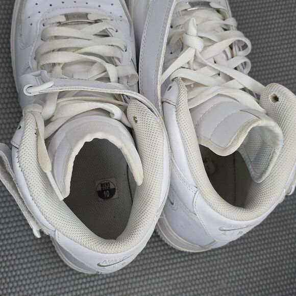 Nike Air Force 1‎ Mid White Size 10 Mens AF1 315123-111 Triple - Picture 9 of 10